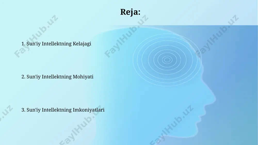intellekt sohasining rasmiy tug'ilgan kunini belgilab berdi va bu sohada dastlabki muhim tadqiqotlarning boshlanishini ko'rsatdi. ekspert tizimlarning 1980-yillardagi paydo bo'lishi, masalan, tibbiyot diagnostikasi kabi tor mutaxassislik sohalarida muvaffaqiyatli qo'llanilishi bilan sun'iy intellektning amaliy qo'llanilishini kengaytirdi. kelajakdagi tendentsiyalar yaqin 5 yil ichida, xitoy va aqsh kabi davlatlarda sun'iy intellekt yordamida ishlab chiqarilayotgan dori-darmonlar soni 30% ga oshishi va bu jarayon yanada tezlashib borishi kutilmoqda. sun'iy intellektning kelajakdagi tendentsiyalaridan biri, 2030-yilga borib, dunyo bo'ylab 15 milliarddan ortiq "aqlli" qurilmalar tarmog'ini yaratish bo'lib, bu esa global ma'lumotlar oqimini sezilarli darajada oshiradi. tabiiy tilni qayta ishlash tabiiy tilni qayta ishlash (ttq) sohasida 2022-yilda dunyo bo'ylab 100 milliard dollardan ortiq investitsiyalar jalb etilgan bo'lib, bu soha google va amazon kabi gigant kompaniyalar uchun juda muhim hisoblanadi. ttq texnologiyalari, masalan, sentiment tahlili orqali, 5000 dan ortiq ijobiy va salbiy fikrlarni tahlil qilib, ijtimoiy tarmoqlardagi ommaviy fikrni aniqlash imkonini beradi, masalan, twitter'dagi ma'lumotlarni tahlil qilishda. kompyuter ko'rish …