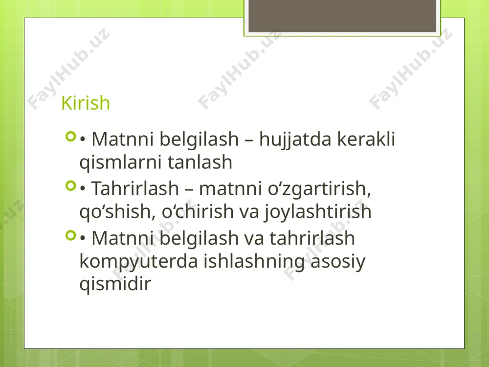 matnni belgilash va tahrirlash - Page 2