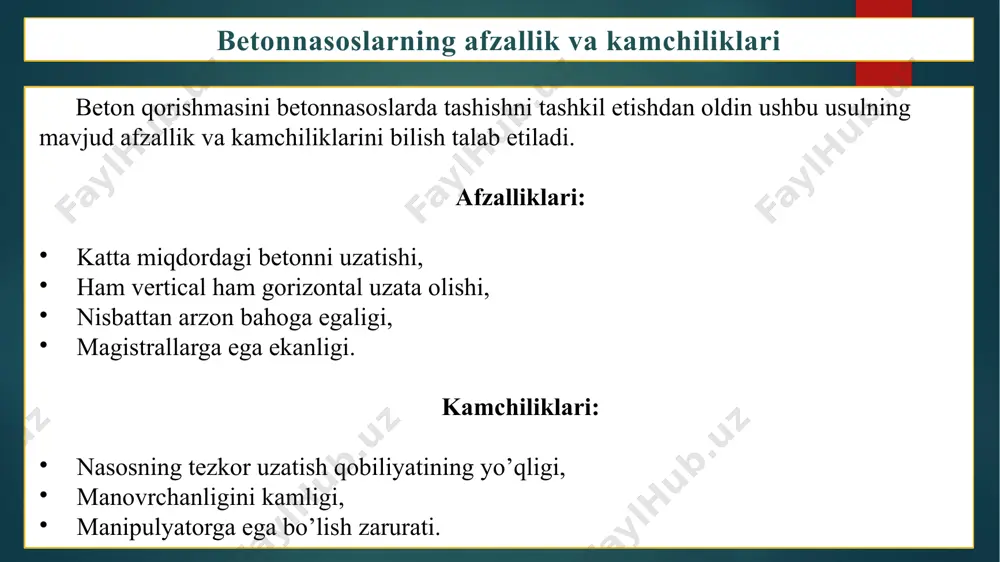beton qorishmasini betonnasoslarda tashishni tashkil etish - Page 5