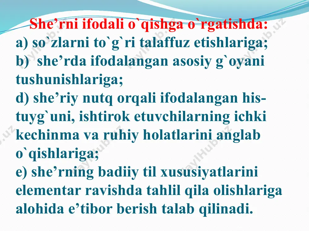 she’riy nutqning xususiyatlari va she’rni o‘qitish metodikasi - Page 5