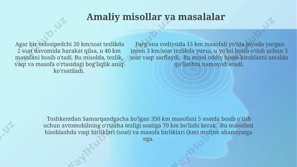 tezlik, masofa va vaqt - Page 5