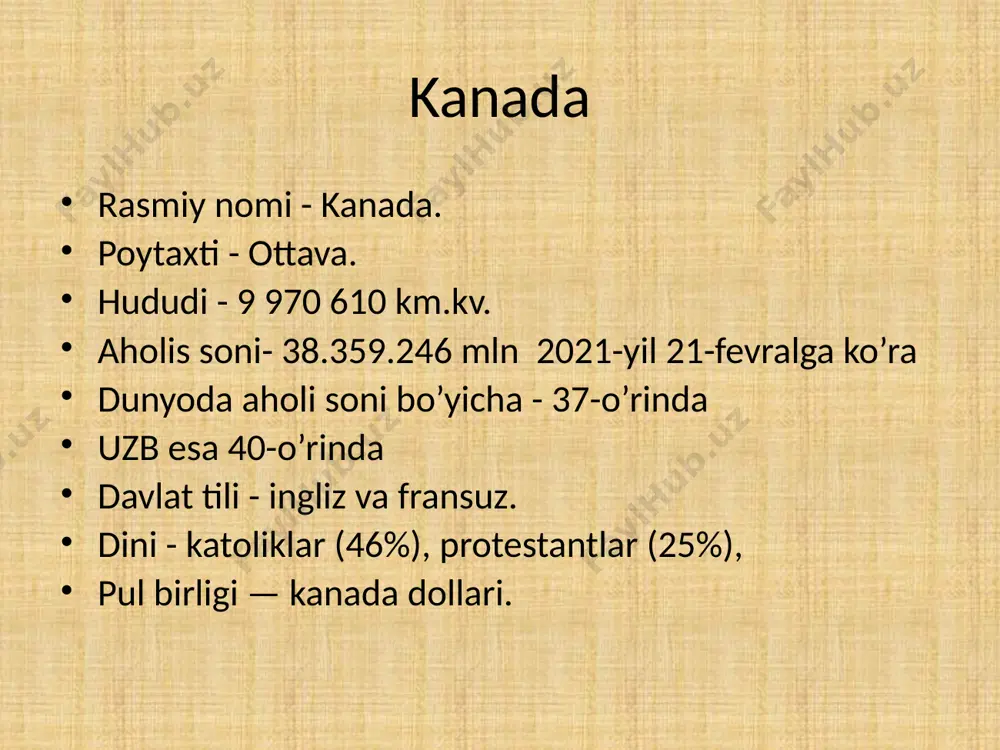 li bank kanada elektr korporatsiyasi 38,286 30,259 ko'p tarmoqli xalqaro boshqaruv kompaniyasi, birinchi navbatda, telekommunikatsiya va ommaviy axborot vositalarida moliyaviy sektor hisoblanadi. magna international 36,445 155,450 shimoliy amerikadagi eng yirik avtomobil qismlari ishlab chiqaruvchi zavodlardan biri. ford motors, general motors va tesla kompaniyalari uchun extiyot qism yetkazib beruvchi kompaniya 29 mamlakatda faoliyat ko'rsatadi. george weston limited 36,211 195,000 oziq –ovqat mahsularlari ishsiz kishilar 2020-yilga ko’ra 1.800 mln nafar o’rtacha haftalik ish haqi 1,042$ 20-asrning boshlaridan boshlab kanadaning ishlab chiqarish, tog '- kon va xizmat ko'rsatish sohalarining o'sishi xalqni asosan qishloq xo'jaligidan urbanizatsiyalashgan, sanoat jadal rivojlangan.boshqa ko'plab rivojlangan mamlakatlar singari kanada iqtisodiyotida ham xizmat ko'rsatish sohasi hukmron bo'lib, u mamlakat ishchi kuchining to'rtdan uch qismini ish bilan ta'minlaydi biroq kanada o'zining birlamchi sektori ahamiyatiga ko'ra rivojlangan mamlakatlar orasida g'ayrioddiy bo'lib turadi, unda o'rmonchilik va neft sanoati eng ko'zga ko'ringan tarkibiy qismlardan ikkitasi hisoblanadi. hududi - 9 970 610 km.kv. hududining kattaligi …