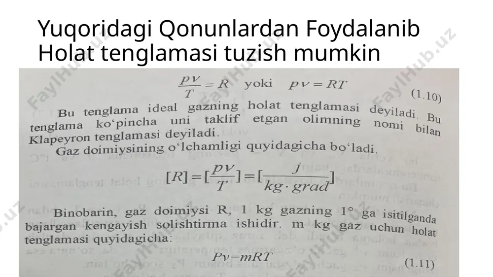 ideal gaz holat tenglamasi - Page 5