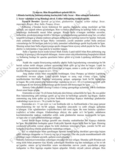 rim respublikasi qulashi — DOCX