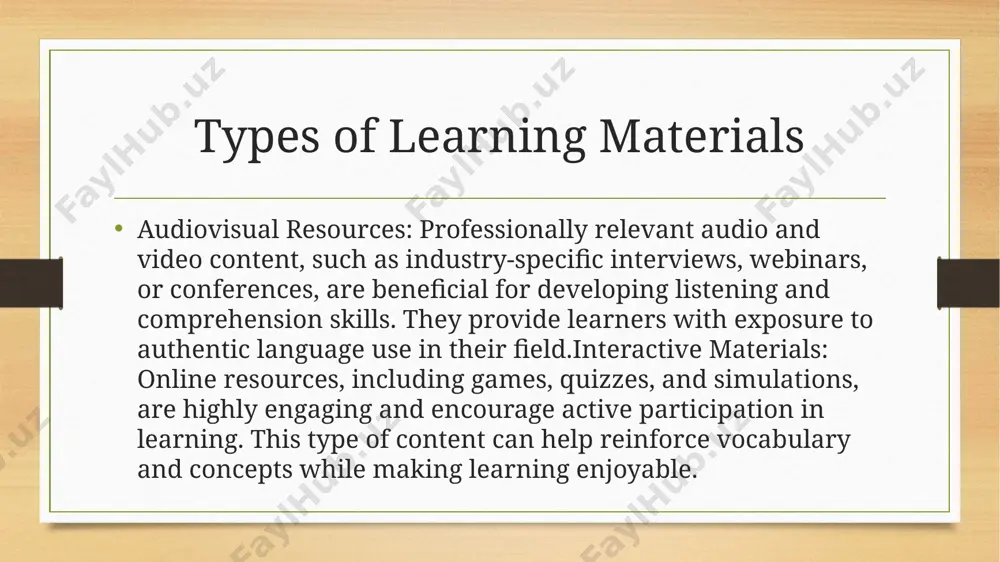 selecting and evaluating materials for teaching foreign languages in specialized fields - Page 5
