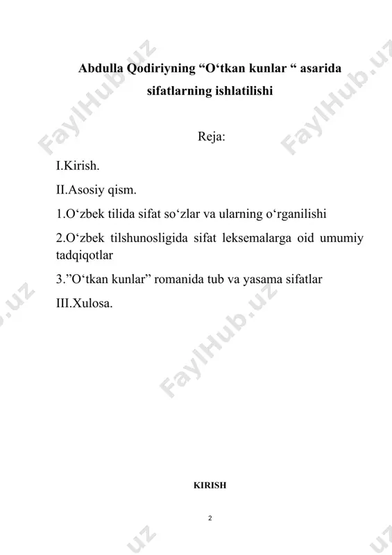 tgan bebaho boylikning vorislari sifatida ona tilimizni asrab– avaylashimiz, uni boyitish, nufuzini yanada oshirish ustida doimiy ishlashimiz zarur. ayniqsa, fundamental fanlar, zamonaviy kommunikatsiya va axborot texnologiyalari, bank –moliya tizimi kabi o‘ta muhim sohalarda ona tilimizning qo‘llanish doirasini kengaytirish, etimologik va qiyosiy lug‘atlar nashr etish, zarur atama va iboralar, tushuncha va kategoriyalarni ishlab chiqish, bir so‘z bilan aytganda, o‘zbek tilini ilmiy asosda har tomonlama rivojlantirish va milliy o‘zlikni, vatan tuyg‘usini anglashda ezgu maqsadlarga xizmat qilishi, shubhasiz.”2 o‘zbekiston o‘z mustaqilligining yigirma uchinchi dovonidan mislsiz muvaffaqqiyatlar bilan o‘tdi. bu muvaffaqqiyatlarning zalvorli salmog‘i, hech bir istisnosiz, hayotimizning barcha sohalarida -iqtisodiyotda ham, ijtimoiyotda ham, ma’rifat–u ma’naviyatda ham tarozi pallasini ro‘yirost bosib turibdi. ana shunday muvaffaqqiyatlarning eng muhtashamlaridan biri, shubhasiz, shuki, xalqimizning aqliy va ruhiy dunyosining oynasi, dunyolarga bermaydigan bebaho boyligi bo‘lgan, ammo asrlar davomida qizil va yana qancha ranglardagi istibdod iskanjasida to‘lg‘onsa –da, badiiyatning betakror bo‘stonini bunyod etmoqqa tuganmas kuch topgan tilimiz–o‘zbek tili o‘zining erkin …
