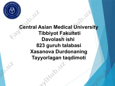 central asian medical university — PPTX
