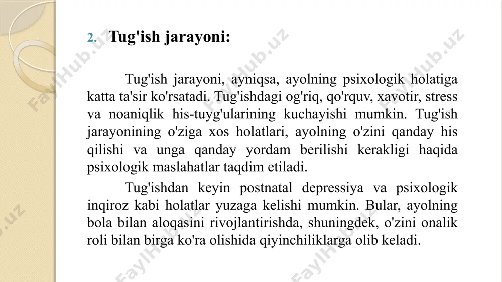 perinatal psixologiyaning asosiy muommolari - Page 5