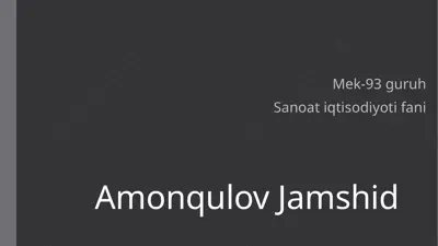 o'zbekiston neft va gaz sanoatining tarixi — PPTX