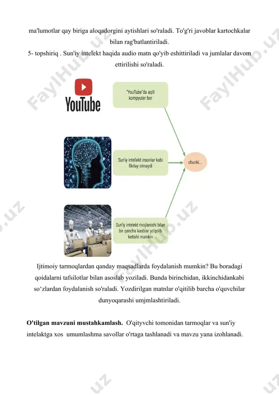 internet tarmoqlari ta'limi darsi ishlanmasi 7-sinf uchun - Page 5