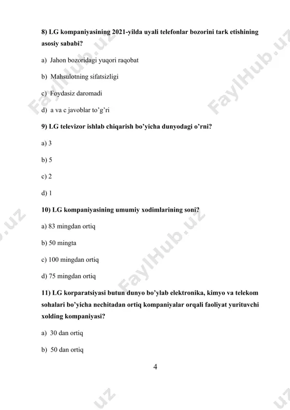 lg kompaniyasi testlari - Page 4
