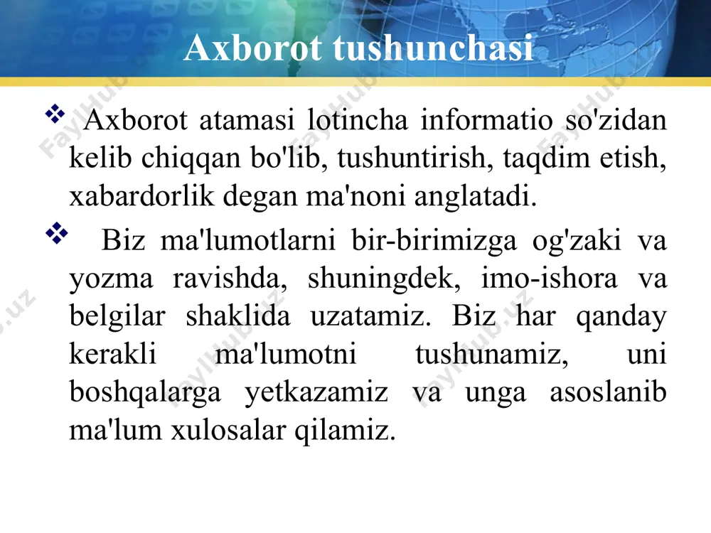 axborotni jamiyatda tutgan o‘rni va ahamiyati - Page 4