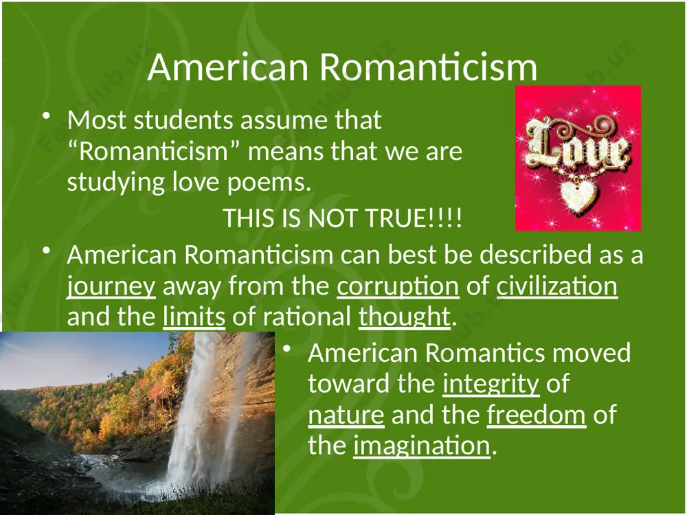 romanticism in american literature - Page 5