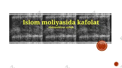 islom moliyasida kafolat — PPTX