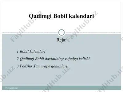 qadimgi bobil kalendari — PPT