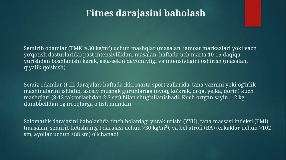 semizlikning turli darajalarida taxminiy mashqlar majmuasi - Page 3