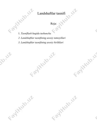 landshaftlar tasnifi — DOC