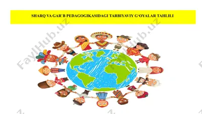 sharq va garb pedagogikasida tarbiyaviy g‘oyalar tahlili — PPTX