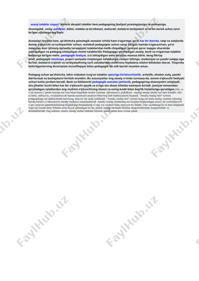 pedagogik xossalar — DOCX