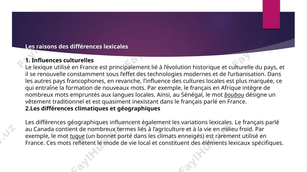 l'étude de la variation lexicale entre le français de france et celui des pays francophones - Page 4