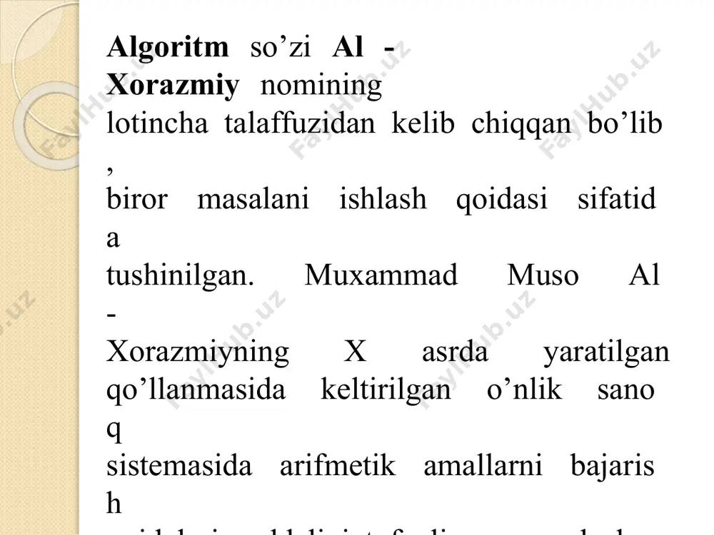 algoritm va uning xossalari - Page 5