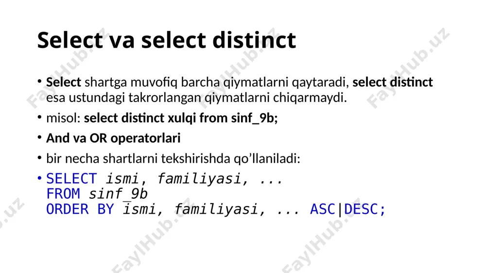sql operatorlari - Page 3