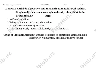 kompyuter algebrasining mukammal kursi — PPTX