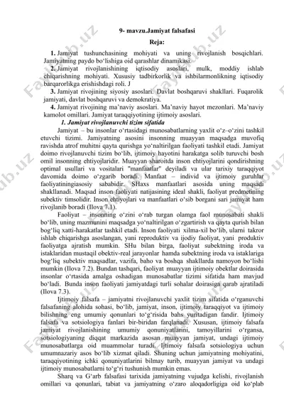 ijtimoiy falsafa — DOCX
