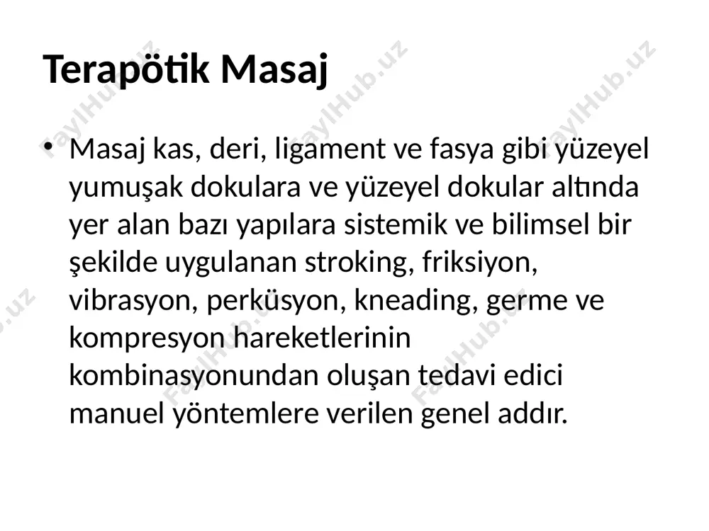 k menstural kramplar premenstural sendrom pulmoner problemler astım bronşit ortopedik problemler paratenonitis epikondilit shin split skolyoz yumuşak doku problemleri sprain strain psikolojik problemler travma sonrası stres bozukluğu uyku bozukluğu anksiyete stres depresyon kontraendi̇kasyonlar hastanın kullandığı ilaçlar varsa, ilaçların masaj ile etkileşiminden emin olunmalıdır. ateş, bulantı, letarji ile seyreden enfeksiyonlarda tanı konana kadar masaj yapılamamalıdır. lokal ve genel kontraendikasyonlar olarak ikiye ayrılır. kontraendikasyonlar lokal genel akut inflamatuar artrit, ra, sistemik lupus, reiter sendromu i̇lk yardım gerektiren ani durumlar; anafilaksi, epileptil kriz, pnömotoraks, mi, senkop akut nevrit apandist anevrizma i̇lerlemiş böbrek yetmezliği duyu bozukluğu anemi ektopik komplikasyonlu diyabet i̇leri derecede varis hemofili açık yara yüksek ateş lokal deri iritasyonu hemoraji periferik nöropati ciddi ateroskleroz yeni yanık sistemik enfeksiyon hastalık şüpheli şişlik stabil olmayan hipertansiyon dikkat edilmesi gereken durumlar uyarılar akut disk hernisi kronik diyare akut inflamatuar durumlar endometriozis yağlayıcılara karşı alerji flask paralizi enjeksiyon sahası eklem instabilitesi, mobilitesi mastit gode bırakan ödem …
