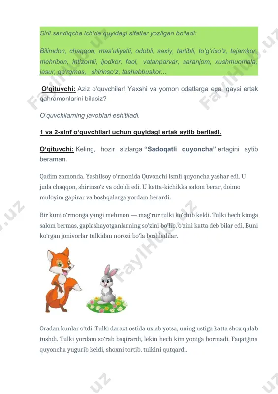 bizning xulqimiz (odob – tarbiyaning mevasi) - Page 5