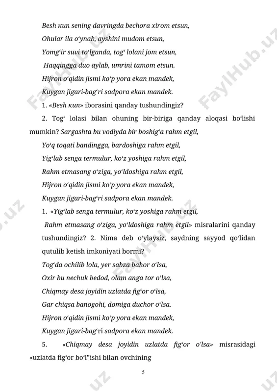 “sayding qo‘yo ber, sayyod” musaddasi - Page 5