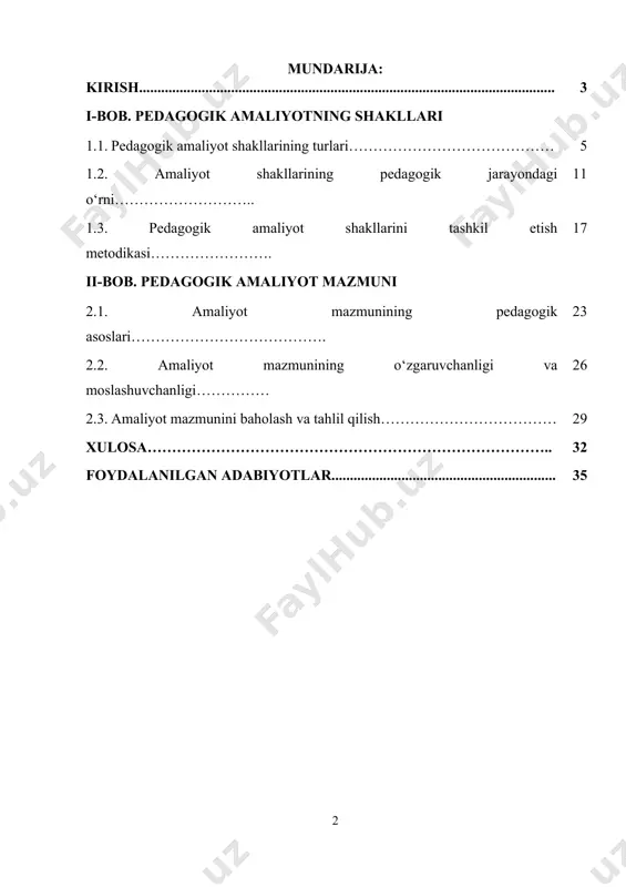 amaliyotni sifatli tashkil etish turibdi. masalan, 2023–2025 yillarga mo‘ljallangan ta’lim tizimini rivojlantirish strategiyasida pedagogik amaliyotning shakli va mazmunini zamonaviy talablarga moslashtirish, yoshlarni kasbiy tayyorgarlikdan samarali o‘tkazish vazifalari ustuvorligi ta’kidlangan. shu bilan birga, prezidentning 2024 yil 1 martdagi qarorida yoshlar bilan ishlashda sifatni oshirish, ularning iqtidorini rivojlantirish va zamonaviy kasb-hunarlarni o‘rgatish uchun pedagogik jarayonlarni takomillashtirish zarurati qayd etilgan. ushbu hujjatda pedagogik amaliyotni nafaqat nazariy bilimlarni mustahkamlash, balki amaliy ko‘nikmalarni shakllantirishning eng muhim vositasi sifatida ko‘rib chiqish belgilanmoqda. bundan tashqari, ta’lim sifatini oshirish uchun davlat-xususiy sheriklik asosida yangi o‘quv maskanlari tashkil etilishi, zamonaviy o‘quv uslublarini joriy etish va pedagogik jarayonlarni interfaol shakllarga o‘tkazish bo‘yicha chora-tadbirlar qabul qilingan. bu esa pedagogik amaliyot mazmuni va shaklini yanada boyitish, o‘quvchilarning qobiliyatlari va ehtiyojlariga moslashtirish zaruratini yuzaga keltirmoqda. shu sababli, pedagogik amaliyotni tashkil etishning shakli va mazmunini chuqur o‘rganish, amaliyotning samaradorligini oshirish uchun zamonaviy yondashuvlarni ishlab chiqish ta’lim sifatini yaxshilash va yoshlarni kelajak kasblariga tayyorlashda muhim …
