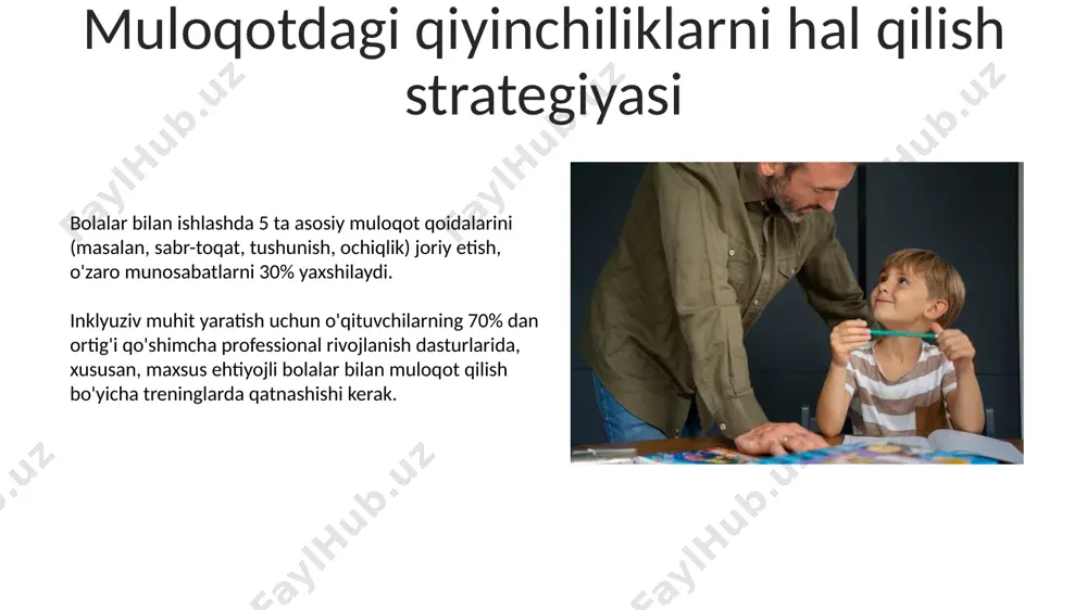 imkoniyati cheklangan bolalarga ta'lim berishda oʻqituvchi muloqot madaniyati - Page 5