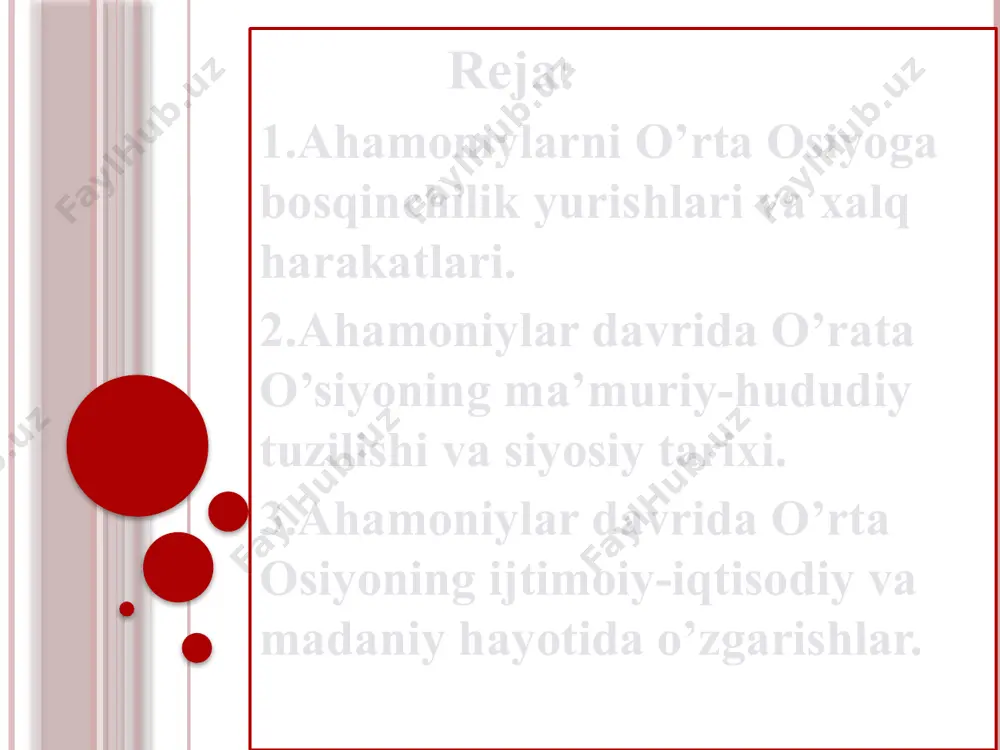 daryosiga ko’prik qurishni buyiradi.jang davomida malikani o’g’li spargapis asirga tushadi. geradod ikki o’rtadagi jangni eng dahshatli jang deb baholaydi. avval raqiblar uzoqdan turib bir-biriga kamondan o’q uzdilar, o’q va nayzalar tamom bo’lgach,xanjar va nayzabozlikka o’tdilar.jang maydonida ko’p eronliklar halok bo’ladilar.mssagetlar g’alaba qozonadilar va jangda kir ii ning o’zi ham halok bo’ladi 522-yil 29-sentabrda gaumatani o'ldirib, ahamoniy doro i ni podsho qilib ko'taradilar. bundan norozi bo'lgan keng xalq ommasining butun mamlakat bo'ylab qo'zg'olonlari boshlanadi. jumladan, marg'iyonada frada boshchiligida qo'zg'olon bo'ladi. bu qo'zg'olon lo-dekabr kuni bo’lib o’tadi o’zbekiston hududidagi eng qadimgi davlat tuzilmalari doro i tomonidan shafqatsizlik bilan bostiriladi. bihustun qoyalariga bitilgan kitobida marg'iyona qo'zg'oloni haqida shunday deyiladi: «shoh doro aytdi: margush (mapg'iyona) nomli mamlakat mendan ajralib ketdi. qo’zg'olonchilar frada ismli marg'iyonalik kishini o'zlariga bosh qilib oldilar. keyin men baqtriya satrapi - xizmatkorim dadarshishga odam yubordim. unga shunday dedim: bor, meni tan olmayotgan uning lashkarlarini yanchib tashla. keyin dadarshish qo'shin bilan uning …