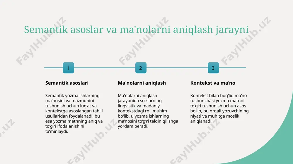 rni aniqlash usullari tilshunoslar madaniyat va til nuanslarini aniqlash uchun semantik va pragmatik metodlarni qo'llaydi. bu, ayniqsa, noaniq yoki bilvosita ifodalarni tushuntirishda yordam beradi. 03 kultural kontekstning tahlili yozma ishlarida madaniyat va til nuanslarini to'g'ri tahlil qilish uchun kontekstga asoslangan metodlar qo'llanadi. bu, muallifning ma'nosini to'g'ri yetkazishda muhim. 04 amaliy misollar va texnikalar madaniyat va til nuanslarini hisobga olgan holda yozilgan misollar tahlil qilinadi. masalan, an'anaviy iboralar va idiomalar bilan ishlashda lingvistik texnikalar qo'llaniladi. imloviy yozuvlarda sintaktik strukturalar va ularning tahlili 1 sintaktik tuzilma strukturalari - imloviy yozuvlarda sintaktik tuzilma, odatda, gaplar va iboralar orasidagi bog‘liqlikni ifodalaydi. ular yozuvning mantiqiy va aniq bo‘lishida muhim rol o‘ynaydi. 2 ma'no va bog‘liqlik - sintaktik elementlar yordamida yozuvda ma'no oydinligi ta'minlanadi. ular yordamida fikrlar va fikrlar orasidagi bog‘liqlik, shuningdek, yozuvning oqimligi ta'minlanadi. 3 tahlil usullari - sintaktik strukturalarni tahlil qilish uchun grammatik qoidalarga asoslangan usullar qo‘llanadi. bu usullar yozuvdagi xatoliklarni aniqlash va yaxshilashga …