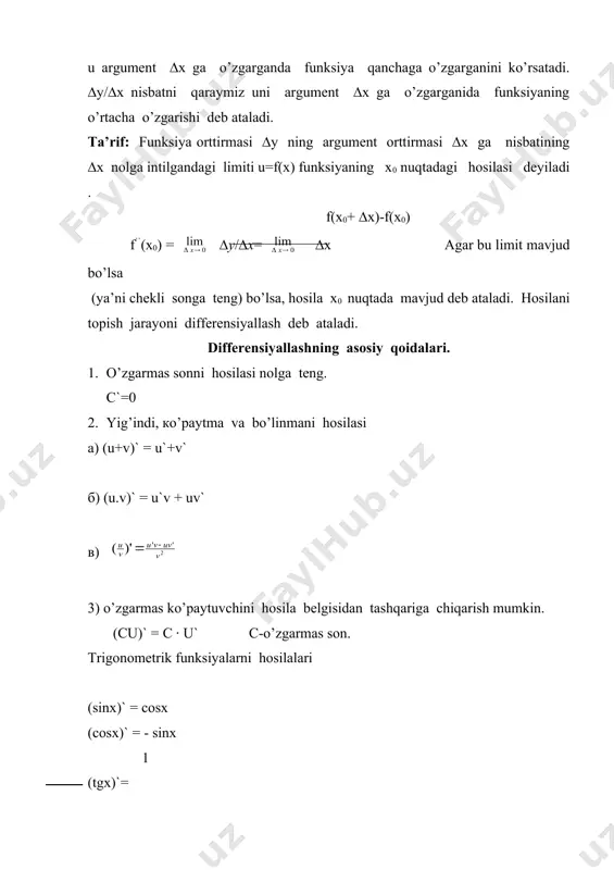 differensial va integral hisob - Page 5