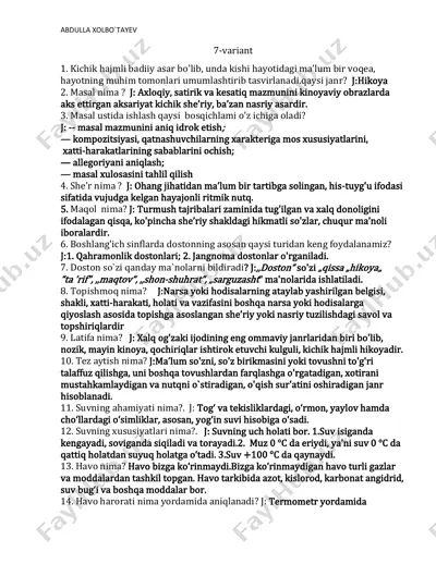 abdulla xolbo'tayev asarlaridan biri — PDF