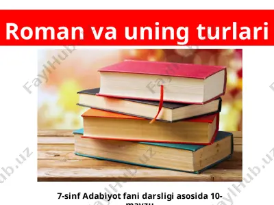 roman va uning turlari 7-sinf — PPTX