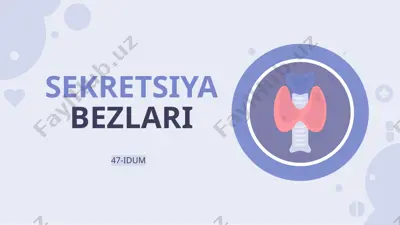 sekretsiya bezlari — PPTX