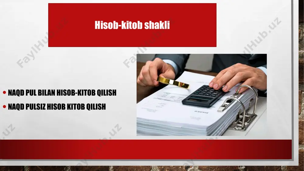 i nazarda tutilgan to‘lov hujjatidir. toʻlov topshiriqnomalari bilan tovarlar (ishlar, xizmatlar), soliqlar va yig‘imlar hamda qonunchilik hujjatlarida taqiqlanmagan boshqa to‘lovlar bo‘yicha hisob-kitoblar amalga oshirilishi mumkin. soliqlar hamda yig‘imlarni to‘lash uchun to‘lov topshiriqnomalari soliq to‘lovchilarning o‘zbekiston respublikasi yagona interaktiv davlat xizmatlari portali va o‘zbekiston respublikasi davlat soliq qo‘mitasining rasmiy veb-saytidagi shaxsiy kabineti orqali taqdim etilishi mumkin. bank hisobvarag‘i shartnomasida boshqacha tartib nazarda tutilgan bo‘lmasa, to‘lov topshiriqnomasi bank tomonidan mijozning hisobvarag‘ida mablag‘lar mavjud bo‘lgandagina qabul qilinadi, bundan soliqlar va yig‘imlar bo‘yicha taqdim etilgan to‘lov topshiriqnomalari mustasno. mijozning hisobvarag‘ida mablag‘ bo‘lishi yoki bo‘lmasligidan qat’i nazar, mijozning soliqlar va yig‘imlar bo‘yicha taqdim etgan to‘lov topshiriqnomalari bank tomonidan ijro uchun qabul qilinadi. mijozning hisobvarag‘ida yetarli mablag‘ bo‘lmagan taqdirda, bank tomonidan mijozning soliqlar va yig‘imlar bilan bog‘liq to‘lov topshiriqnomalari olinadi va mablag‘larning yetarli bo‘lgan qismi doirasida qisman to‘lov amalga oshiriladi, bunda to‘lov topshiriqnomasining orqa tomonida qisman to‘lov amalga oshirilgan sana, to‘langan summa va qoldiq ko‘rsatiladi hamda …