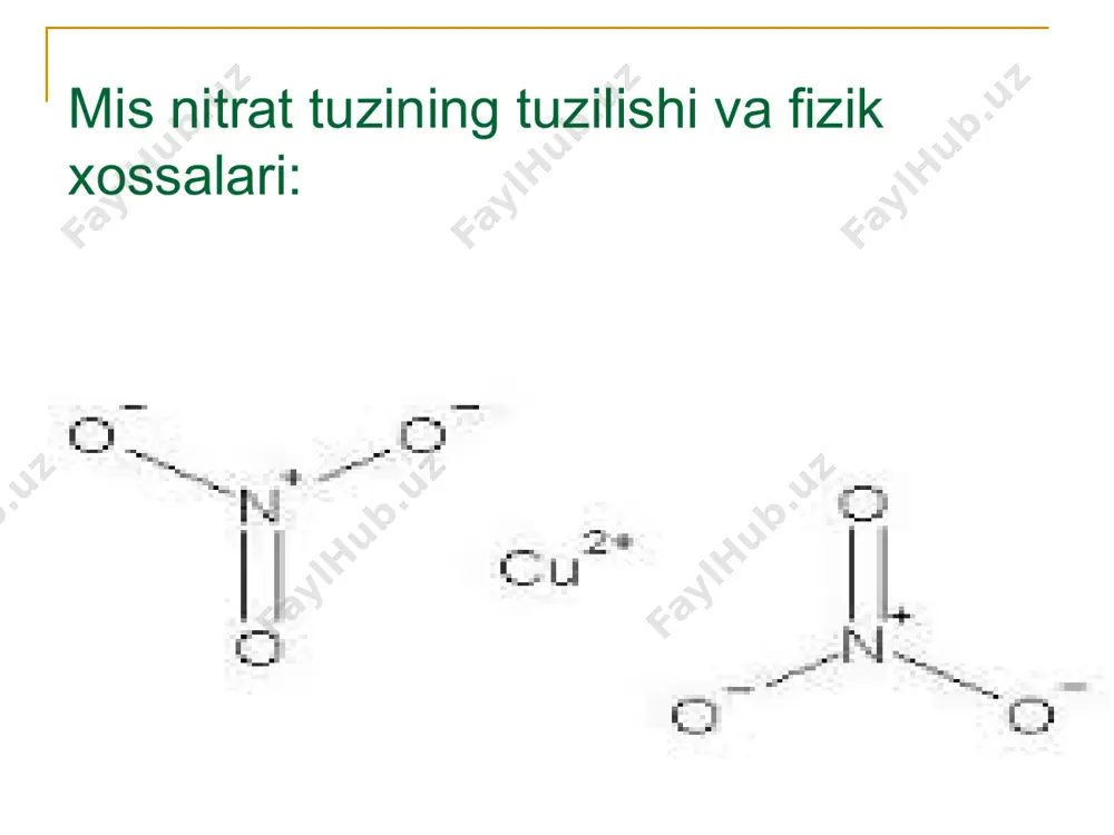 mis nitrat tuzining olinishi va olinishi va xossalari - Page 4