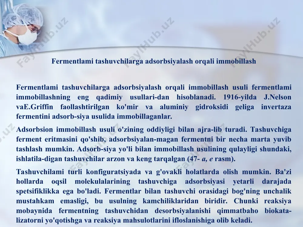 fermentlarni immobillash va barqarorlash texnologiyasi - Page 5