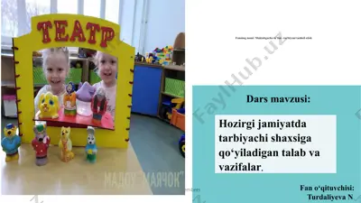 maktabgacha ta’lim –tarbiyani tashkil etish — PPTX