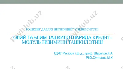 kredit-modul tizimi — PPTX