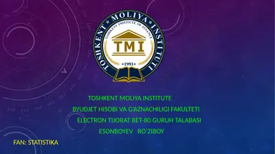daniya davlatining tuzilishi va statistik ko’rsatkichlari — PPTX