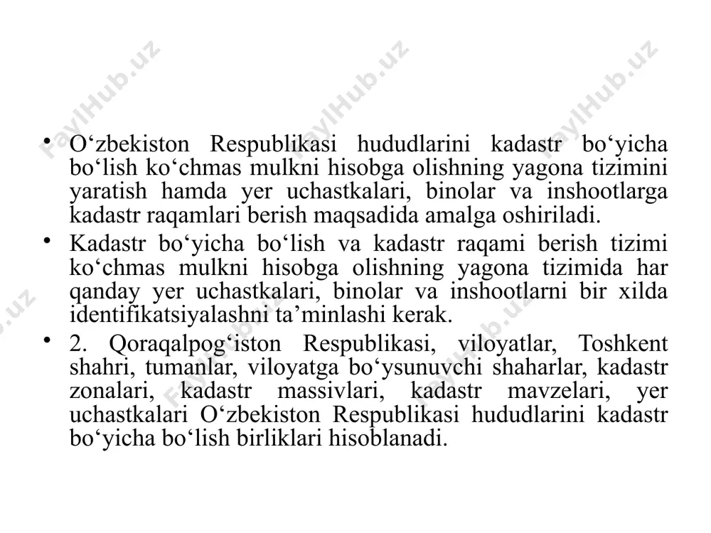 boshqa ko’p yillik daraxtlar __________________________ga pichanzorlar ______________________________________ga bo’z yerlar _______________________________________ga ijaraga beradigan sug’oriladigan yerlarni tavsifi suv bilan ta’minlanganligi____________% sug’orilib kelanayotgan muddati______ madaniylashtirilganligi_______ eroziyaga uchraganlik darajasi________ toshloqlik darajasi ___ shurlanganlik darajasi__________ suvlarning joylashishi chuqurligi_______ tuproq bonitetining o’rtacha o’lchangan bali___ e’tiboringiz uchun rahmat image1.png /docprops/thumbnail.jpeg