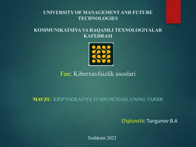 kriptografiya — PPTX