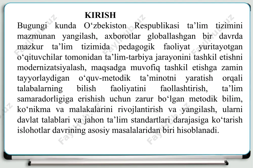 rgi raqami 0;2;4;6;8 bilan tugaydigan sonlar 2 ga qoldiqsiz bo'linadi. m-n, 12; 46; 310 sonlari 2 ga qoldiqsiz bo'linadi. 2. 3 ga bo'linish belgisi. raqamlari yig'indisi 3 ga bo'linadigan son 3 ga qoldiqsiz bo'linadi, raqamlari yig'indisi 3 ga bo'linmaydigan son 3 ga qoldiqsiz bo'linmaydi. m-n, 372 soni 3 ga bo'linadi. chunki 3+7+2=12, 12፧3. demak, 372፧3. 3. 4 ga bo'linish belgisi. oxirgi ikki raqami 4 ga bo'linsa yoki 0 bo'lsa, bu son 4 ga qoldiqsiz bo'linadi. xulosa "natural sonlarni bo‘linish munosabati" mavzusi matematikada o‘quvchilarning fundamental bilimlarini shakllantirish uchun muhim ahamiyatga ega. bu mavzu nafaqat matematik bilimlarning asosini tashkil etadi, balki o‘quvchilarning mantiqiy fikrlash va masalalarni tahlil qilish ko‘nikmalarini rivojlantiradi. tadqiqot jarayonida o‘quvchilarning bo‘linish munosabati haqidagi bilimlarini mustahkamlash uchun turli pedagogik va interfaol usullar qo‘llanildi. dars jarayonida quyidagi yondashuvlar o‘z samarasini berdi: o‘quvchilarga natural sonlarni bo‘linish belgilari (2, 3, 5, 9 va 10 ga bo‘linish) ko‘rsatmalar orqali tushuntirildi. har bir qoida real …
