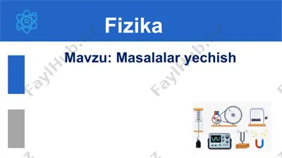 masalalar yechish. 10-sinf, 59-mavzu — PPTX