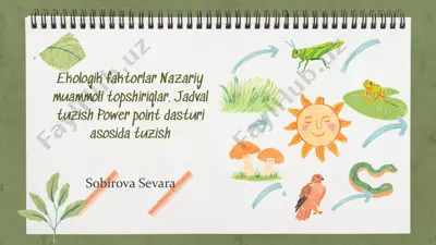 ekologik faktorlar bo‘yicha powerpoint taqdimoti — PPTX